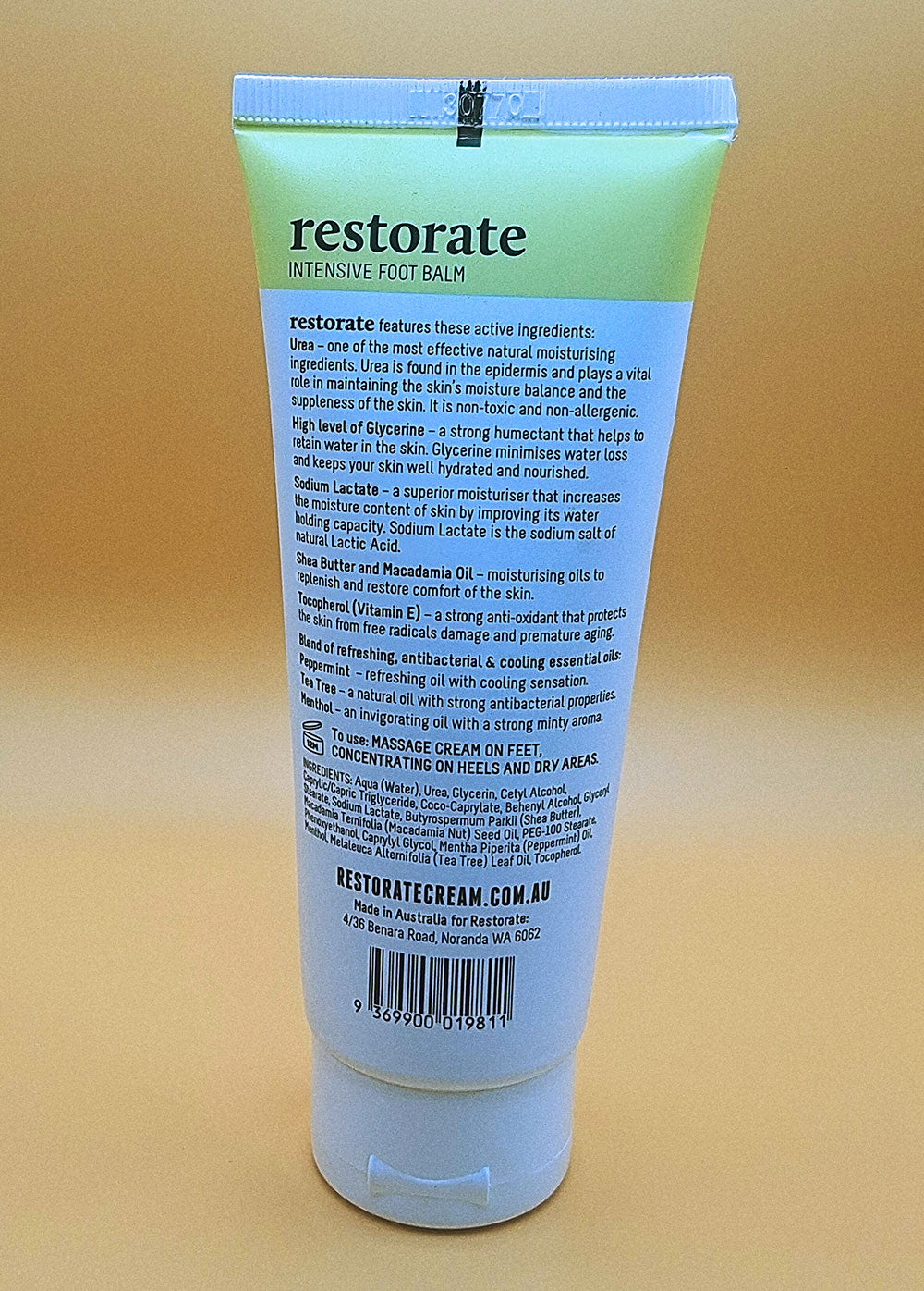Foot balm for cracked heels